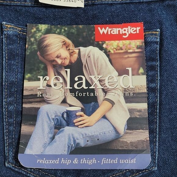 𝅺WRANGLERS Relaxed Fit Soft Stone Dark size Womems 14x32 - Picture 1 of 5